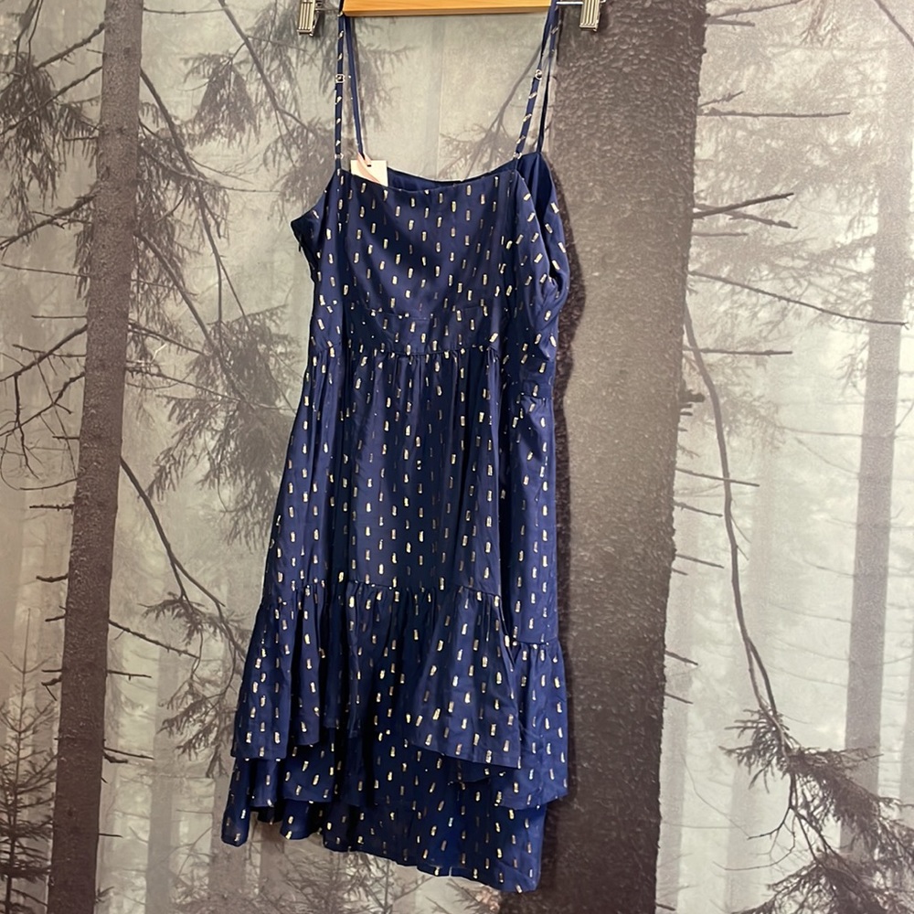 Stunning Vineyard Vine Lurex Clip Dot Ruffle Dress - NWT - Picture 5 of 12